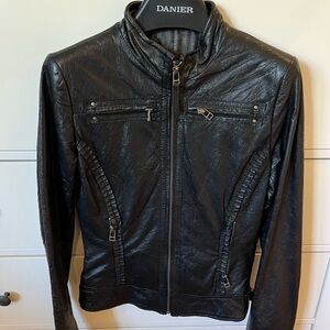 Danier Classic Black Leather Jacket